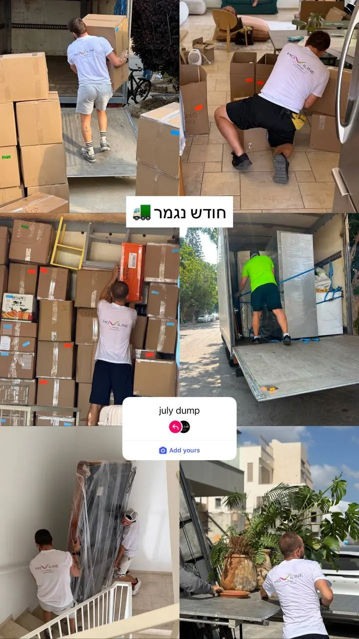 עבודת Moviline — אריזת רהיטים